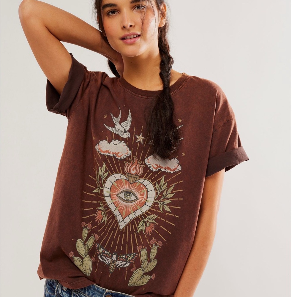 Denim and Bone Heart and Soul Tee NWOT.  Relaxed Fit Classic Crew T shirt